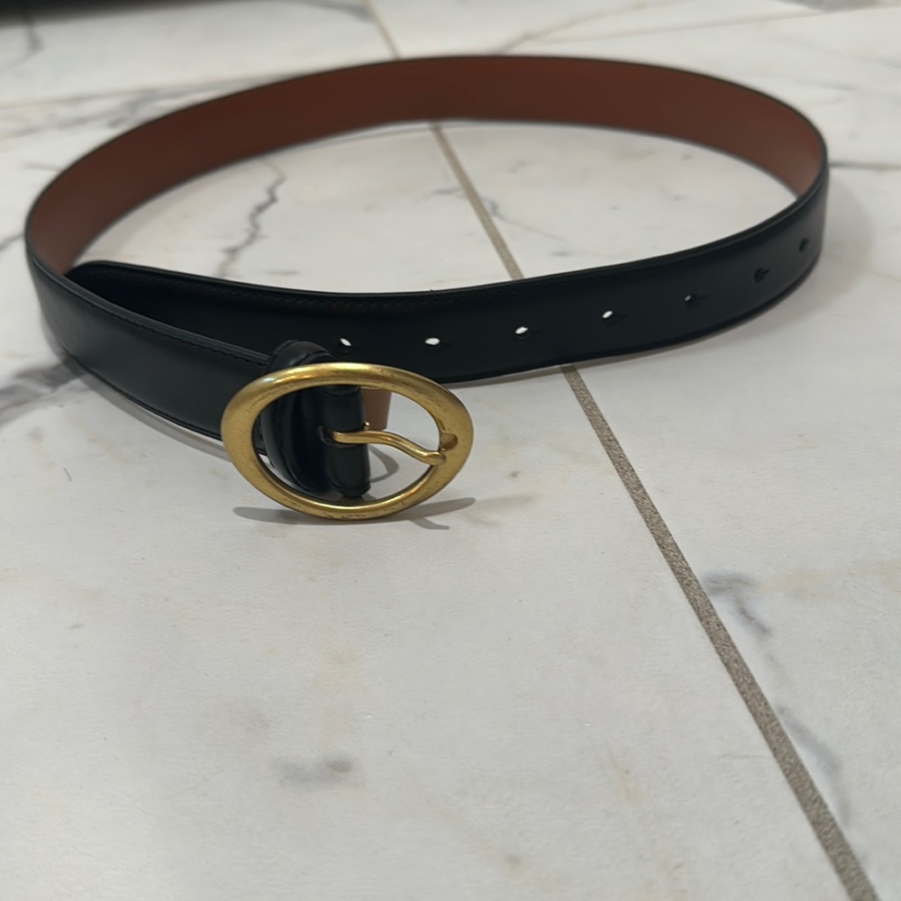 Black Belt with Gold Buckle